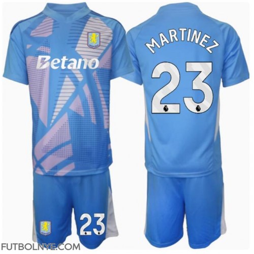 Camiseta Aston Villa Emiliano Martinez #23 Portero Tercera Equipación para niños 2024-25 manga corta (+ pantalones cortos)